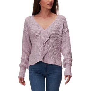 Free People Coco V-Neck Sweater | Chunky Knit | Dusty Pink | Women’s S